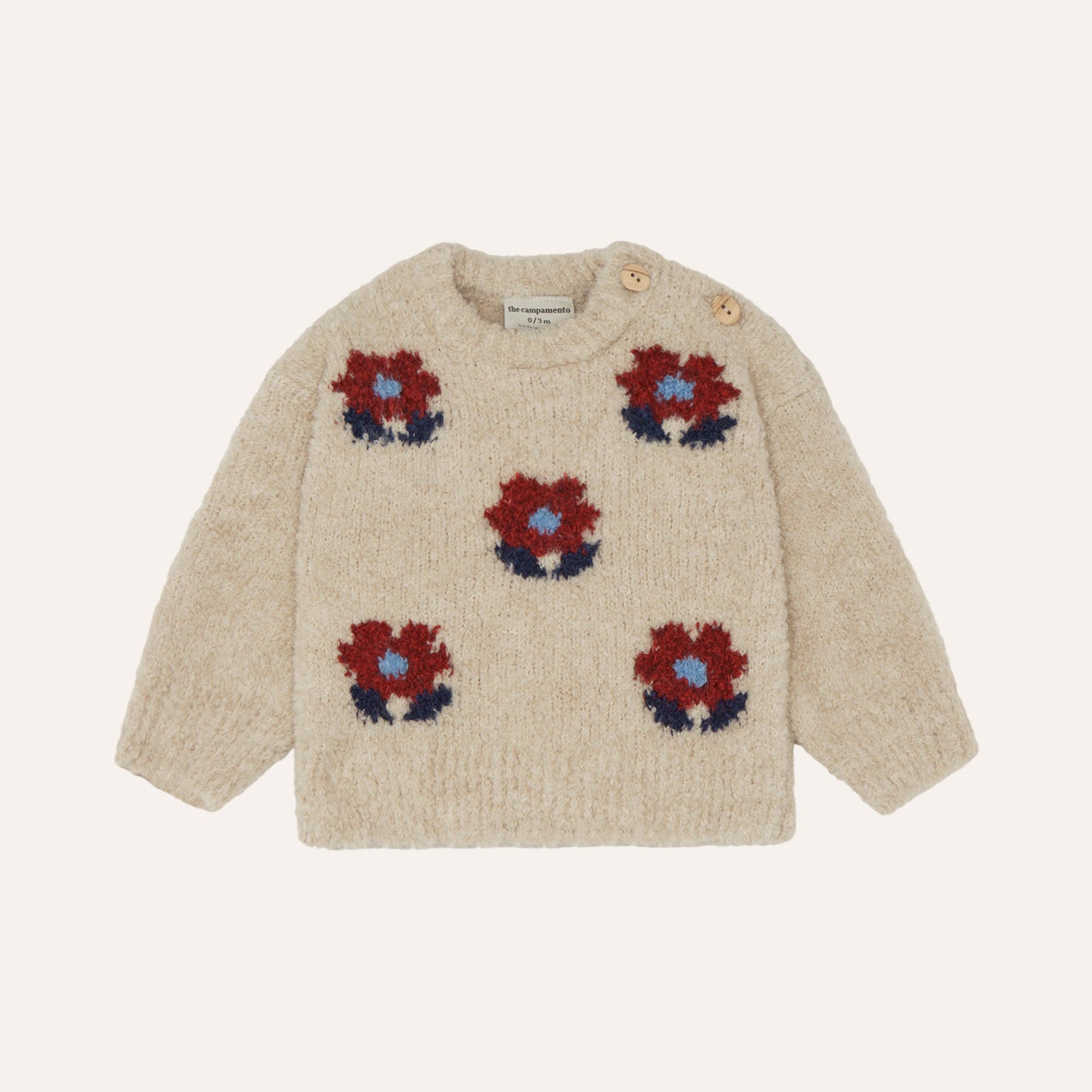 Flower Knit Baby Sweater