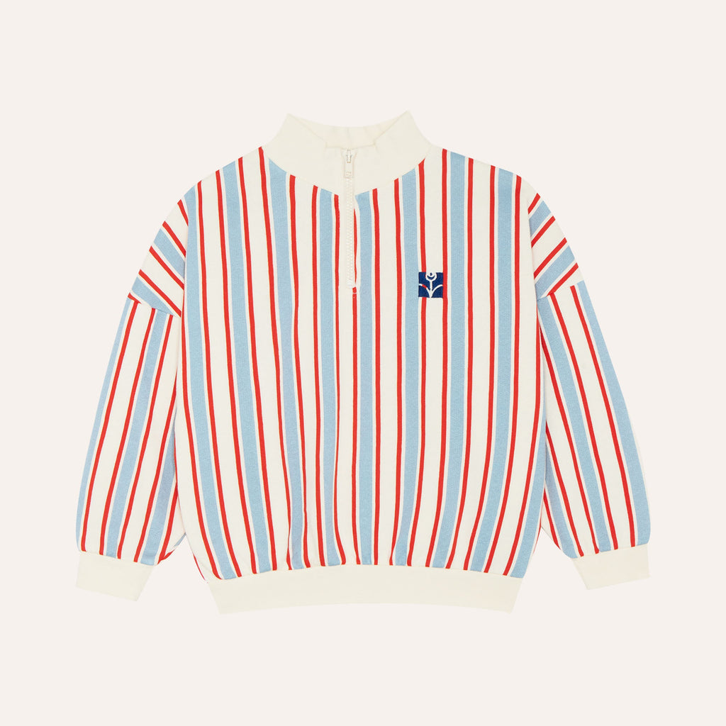 Sweatshirt Rayé Écru