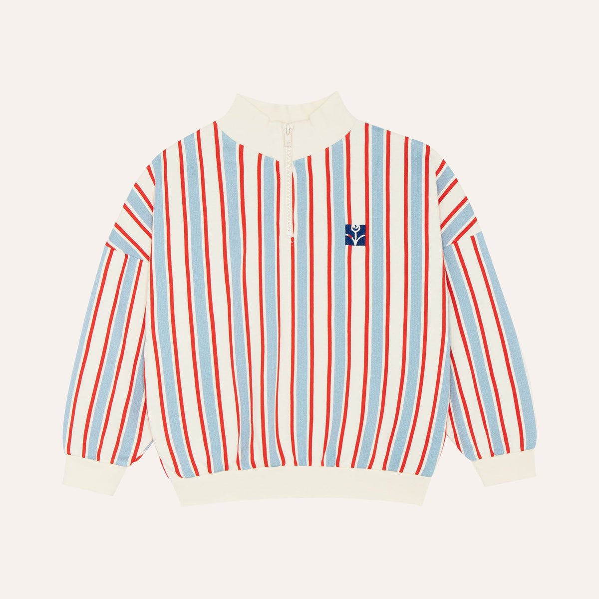 Sweatshirt Rayé Écru