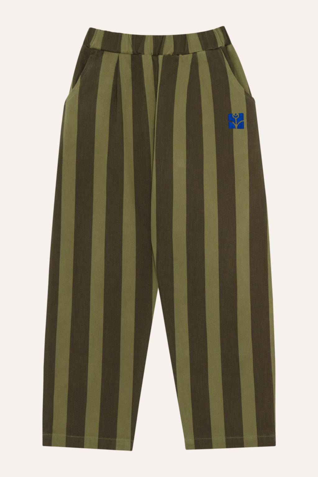 Pantalon Vert Rayé