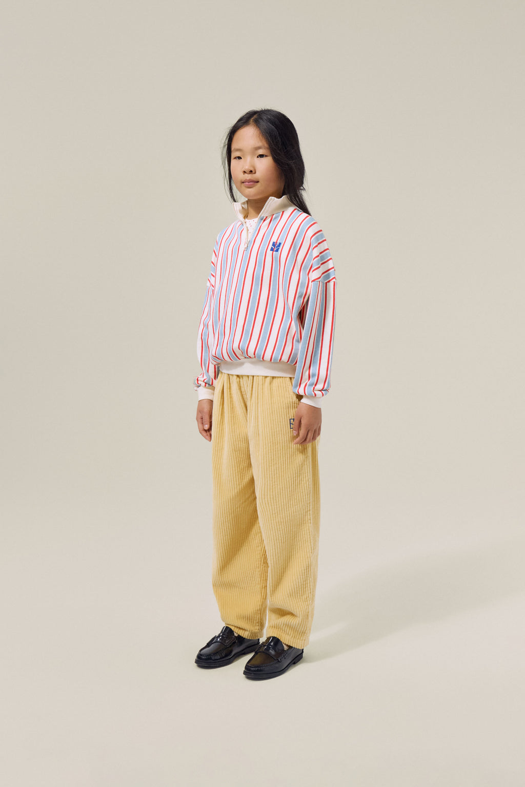 Sweatshirt Rayé Écru