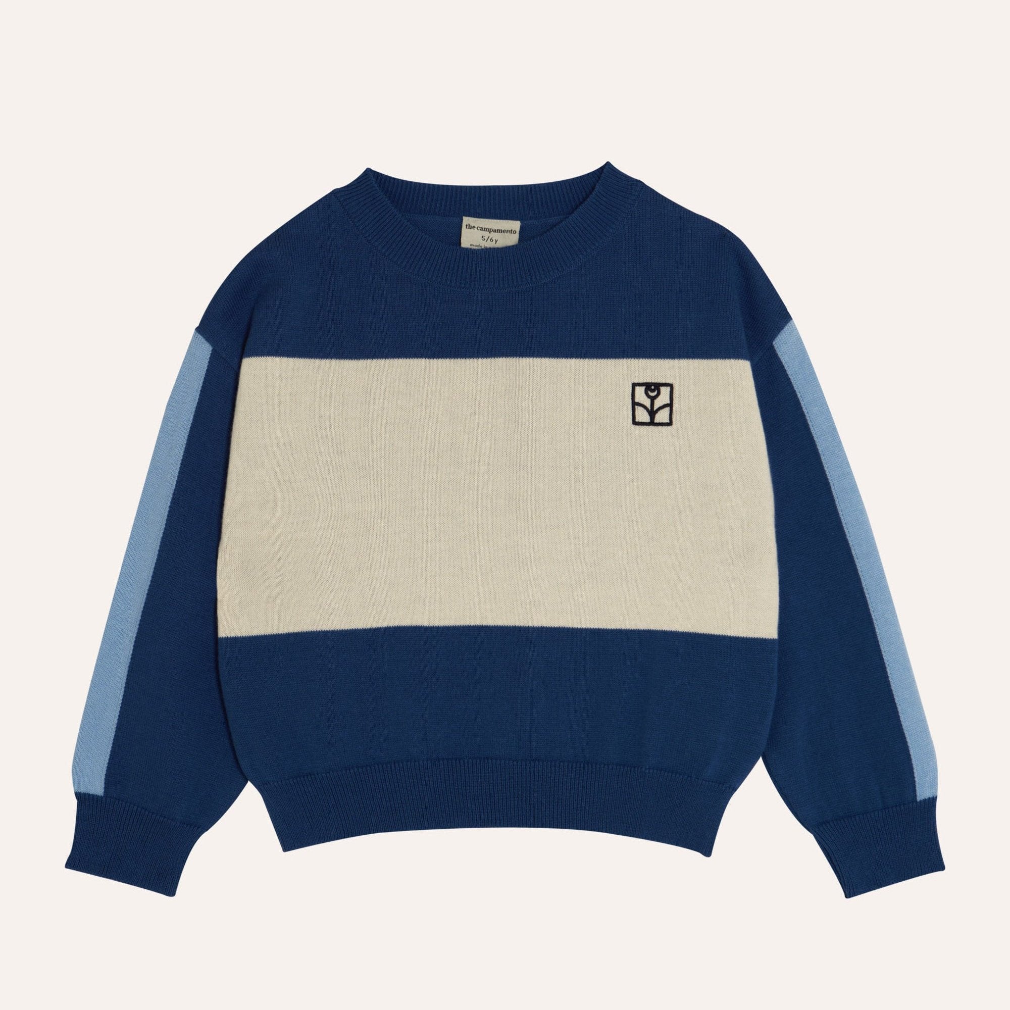 Blue sleeve child sweater