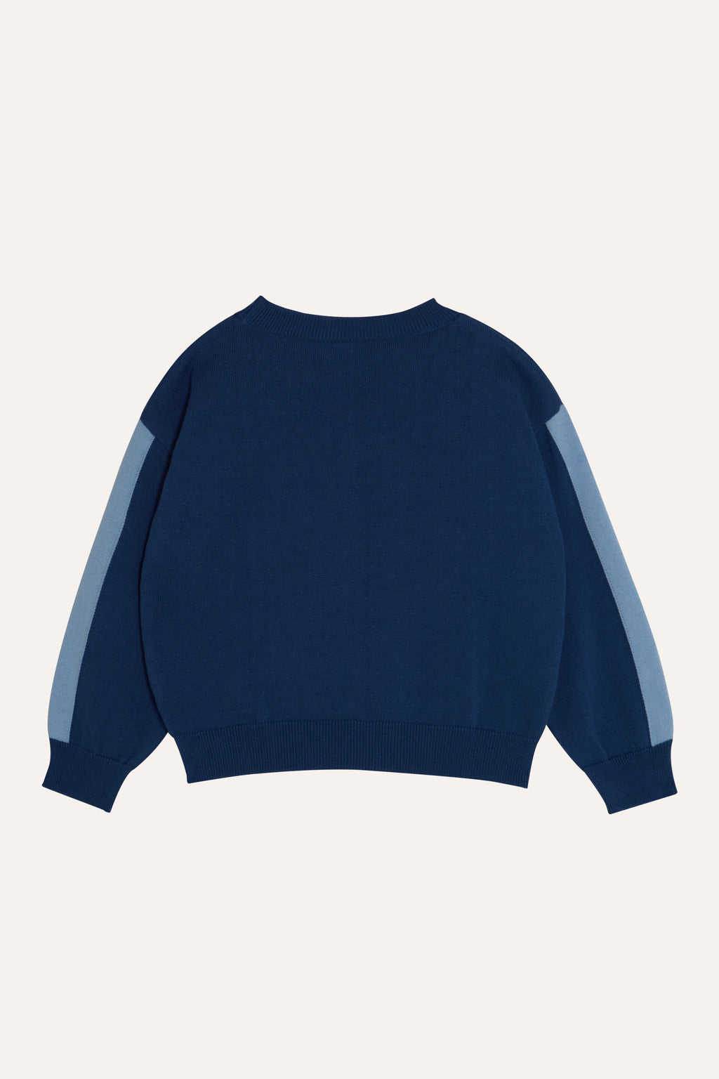 Blue sleeve child sweater