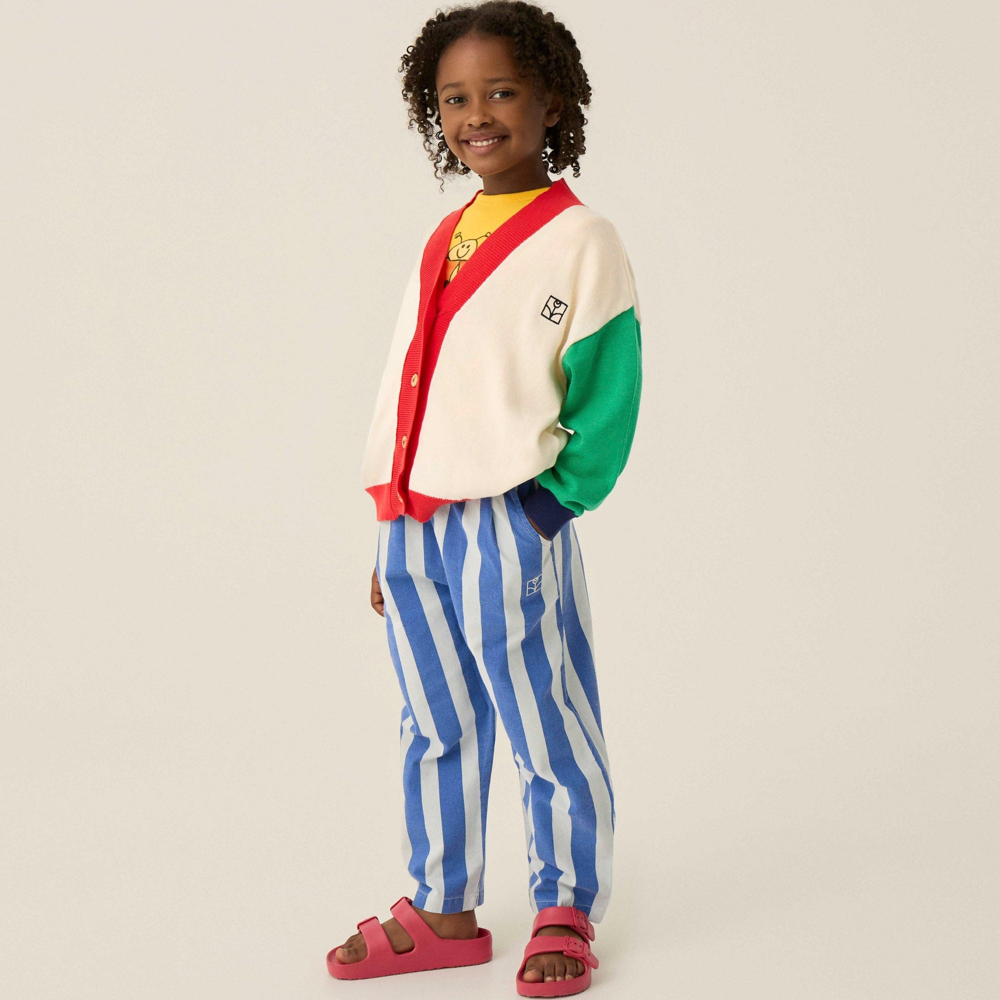 Blue Stripes Washed Trousers