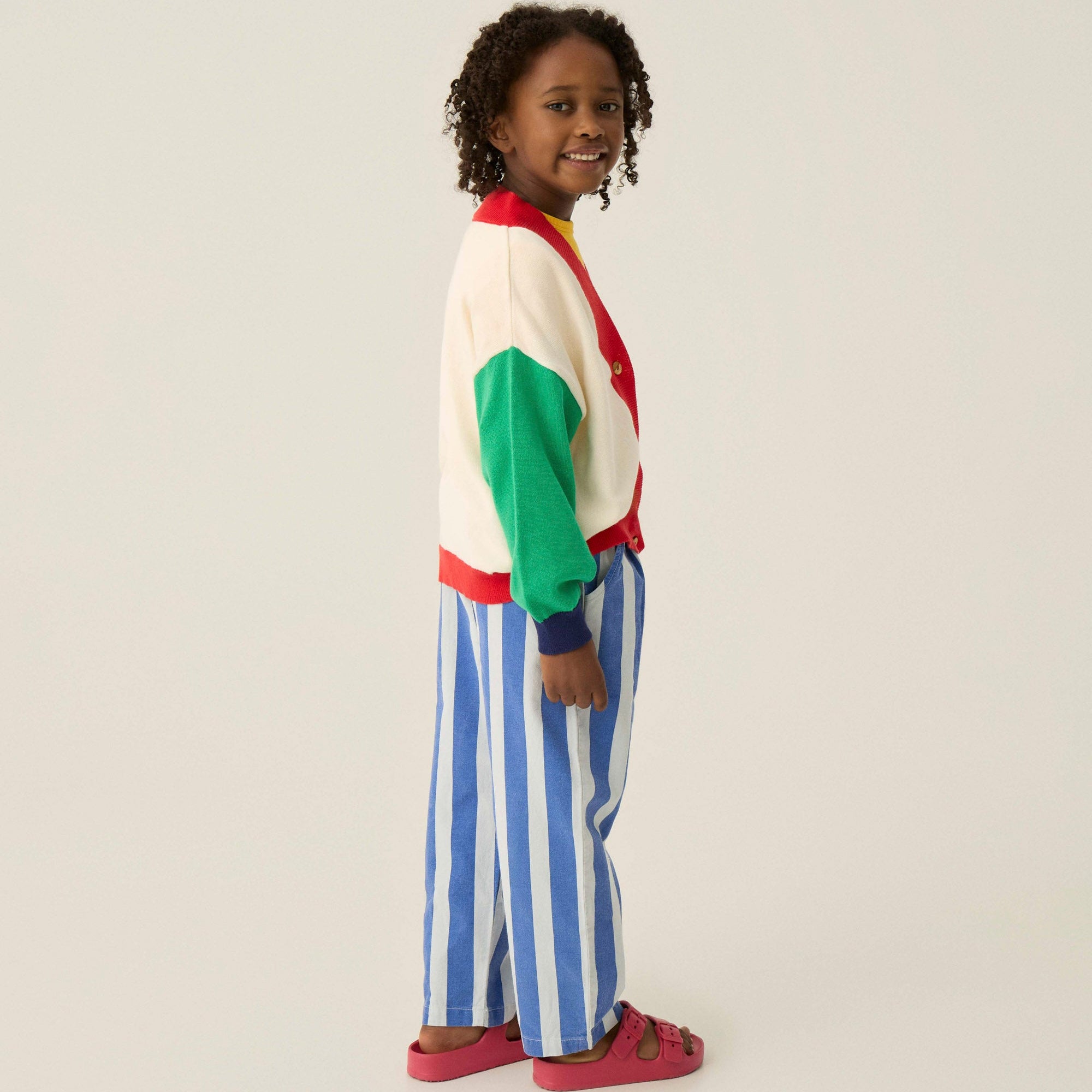 Blue Stripes Washed Trousers