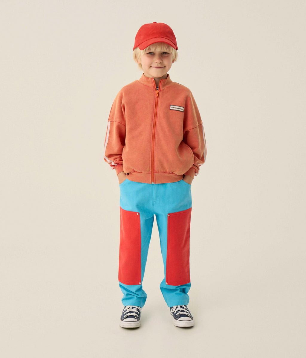 Sweat Zippé Rouge Délavé