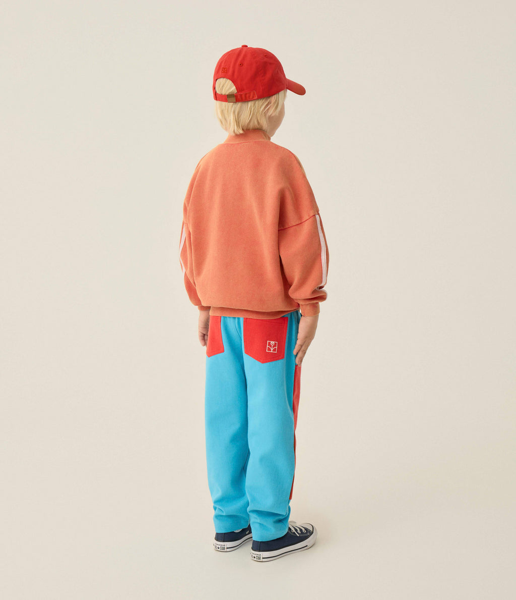 Sweat Zippé Rouge Délavé