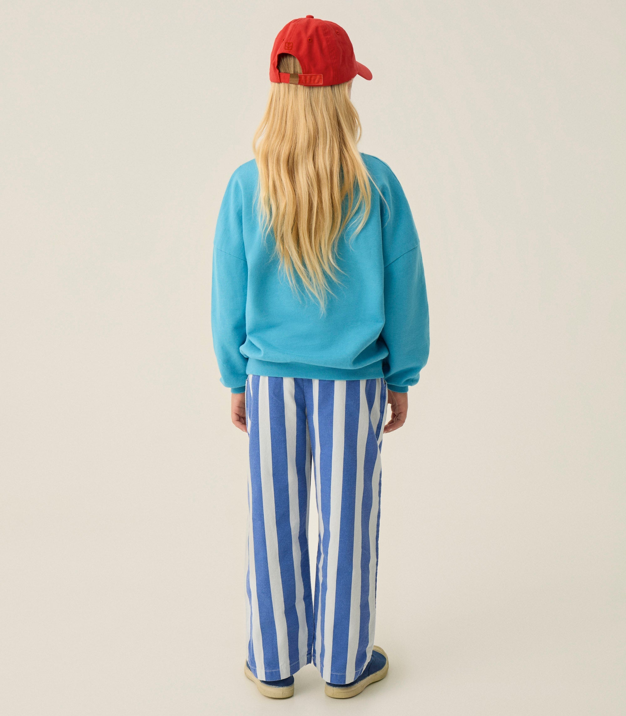 Blue Stripes Washed Trousers