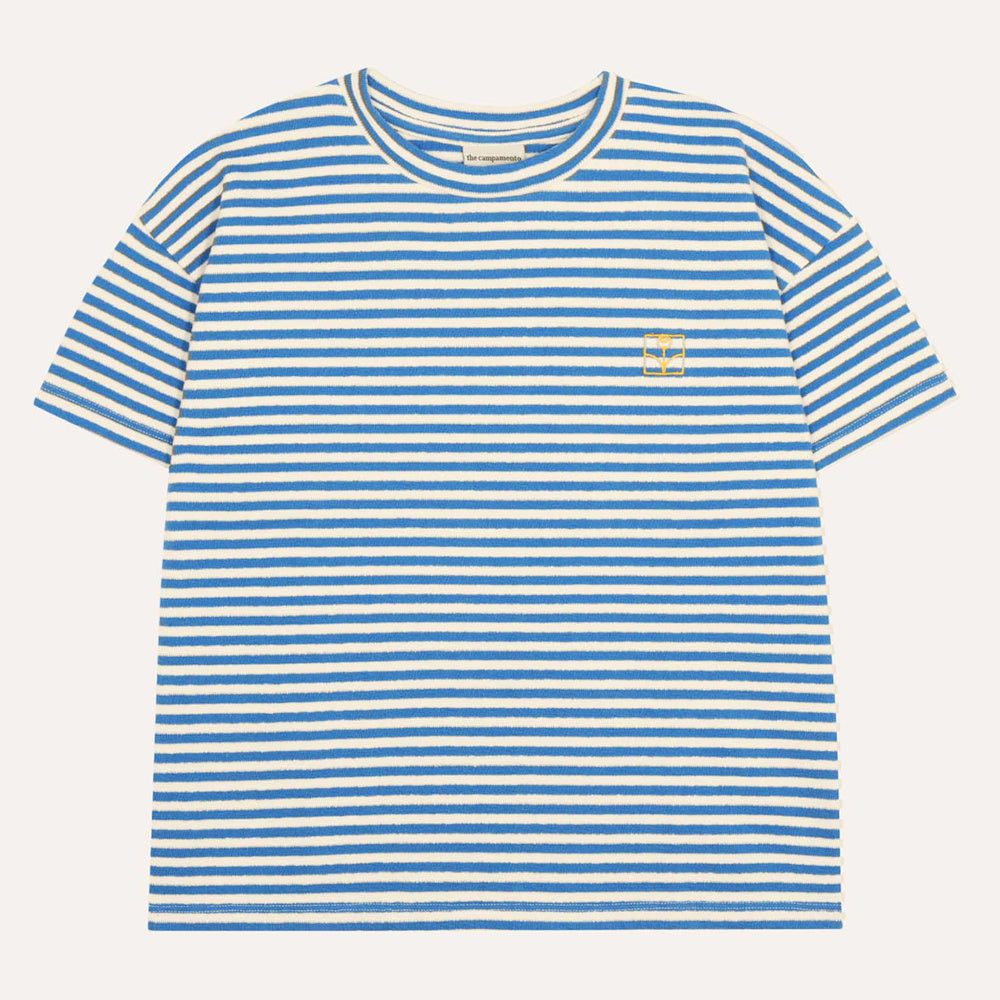 T-shirt Oversize à Rayures Bleues