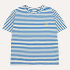 T-shirt Oversize à Rayures Bleues