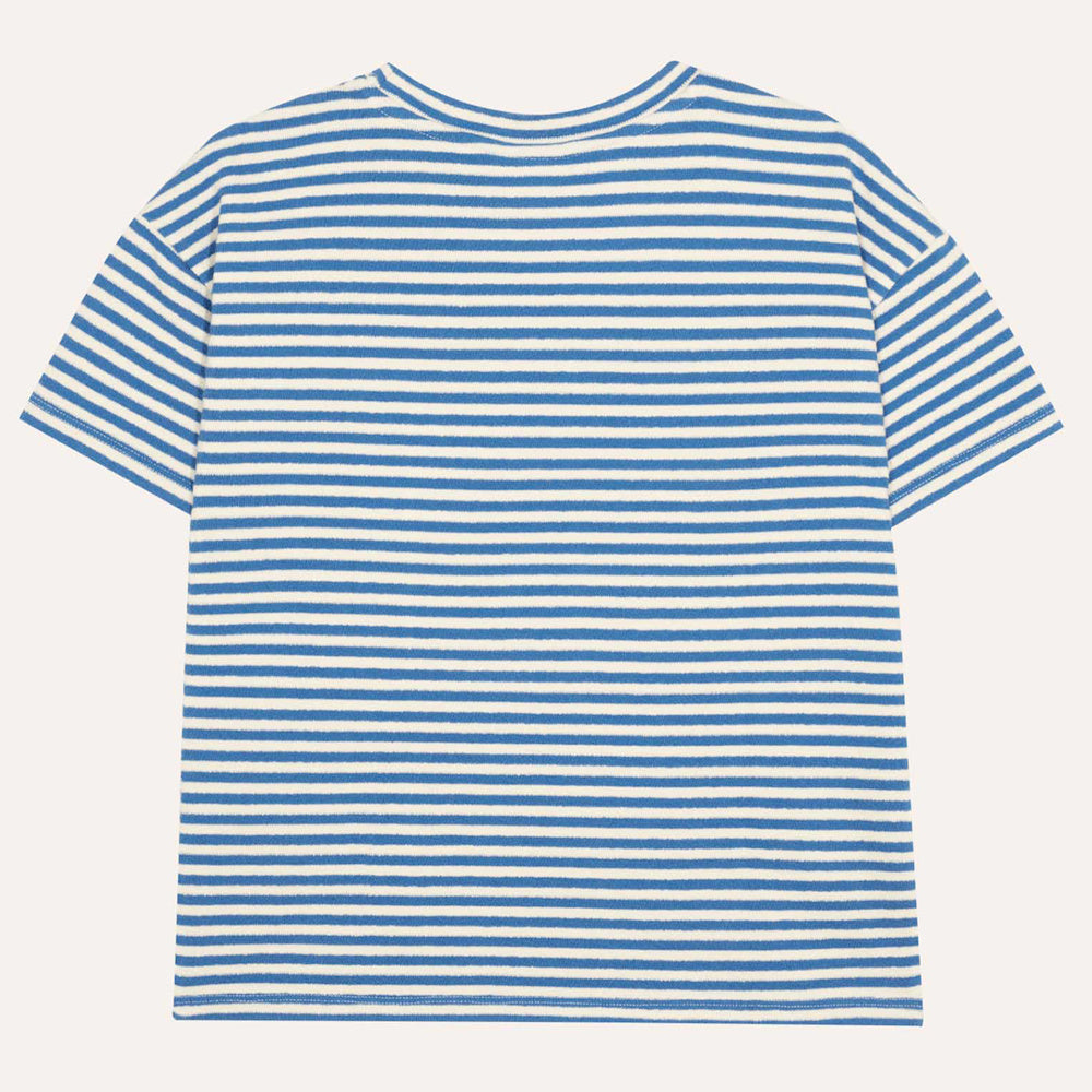 T-shirt Oversize à Rayures Bleues