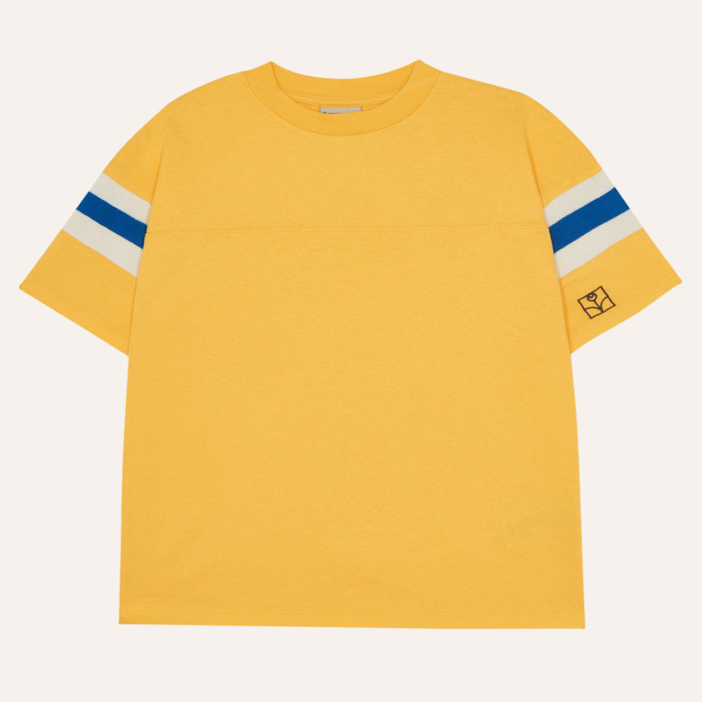 T-shirt à Bandes Bicolores Jaunes