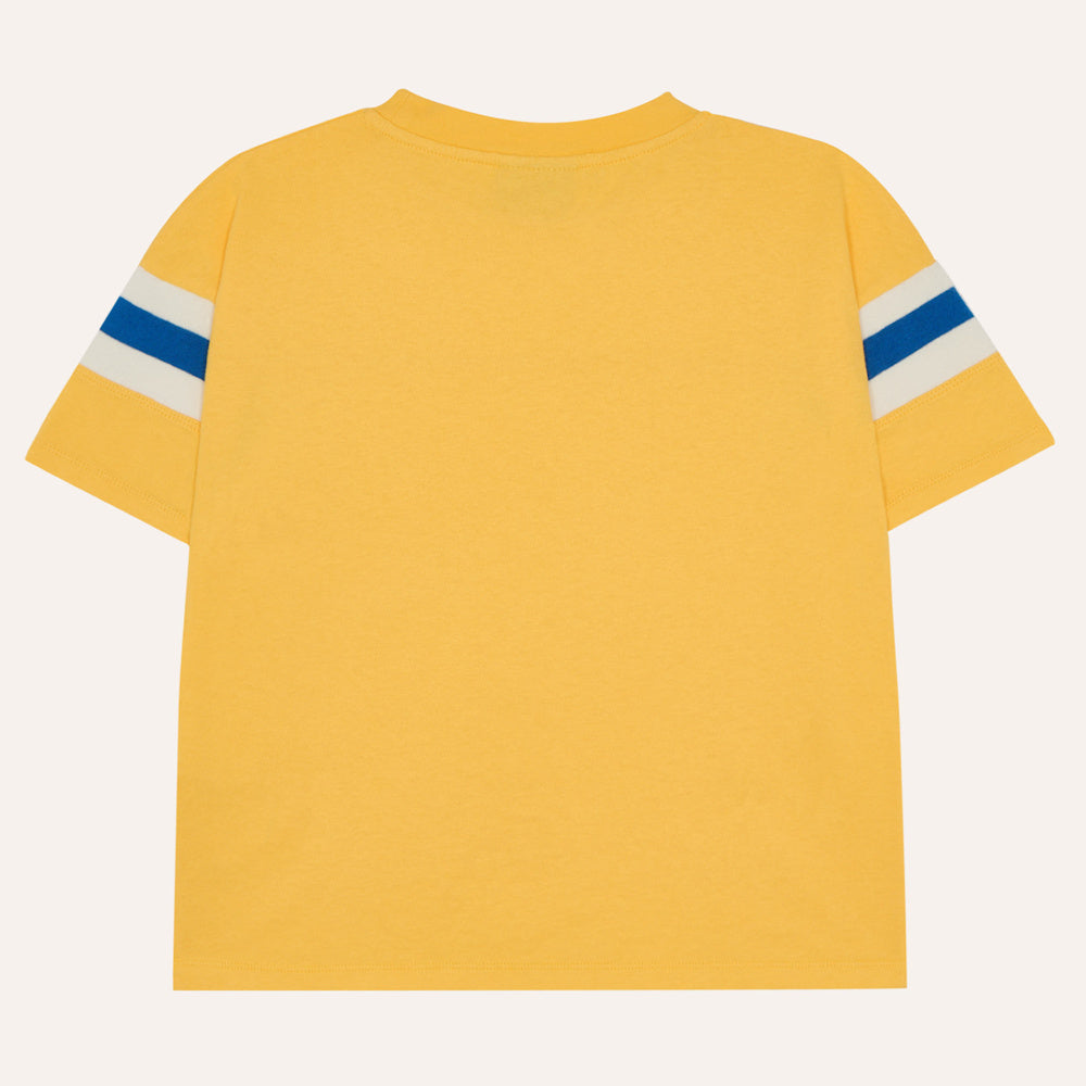 T-shirt à Bandes Bicolores Jaunes