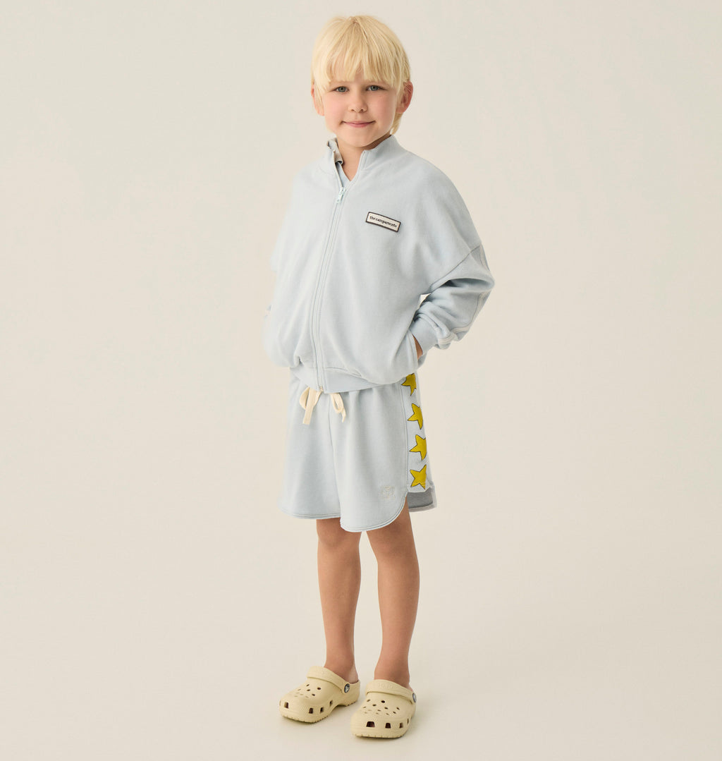 Sweat Zippé Bleu Délavé