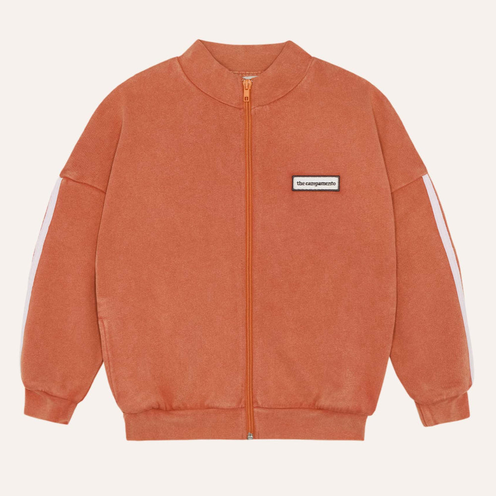 Sweat Zippé Rouge Délavé