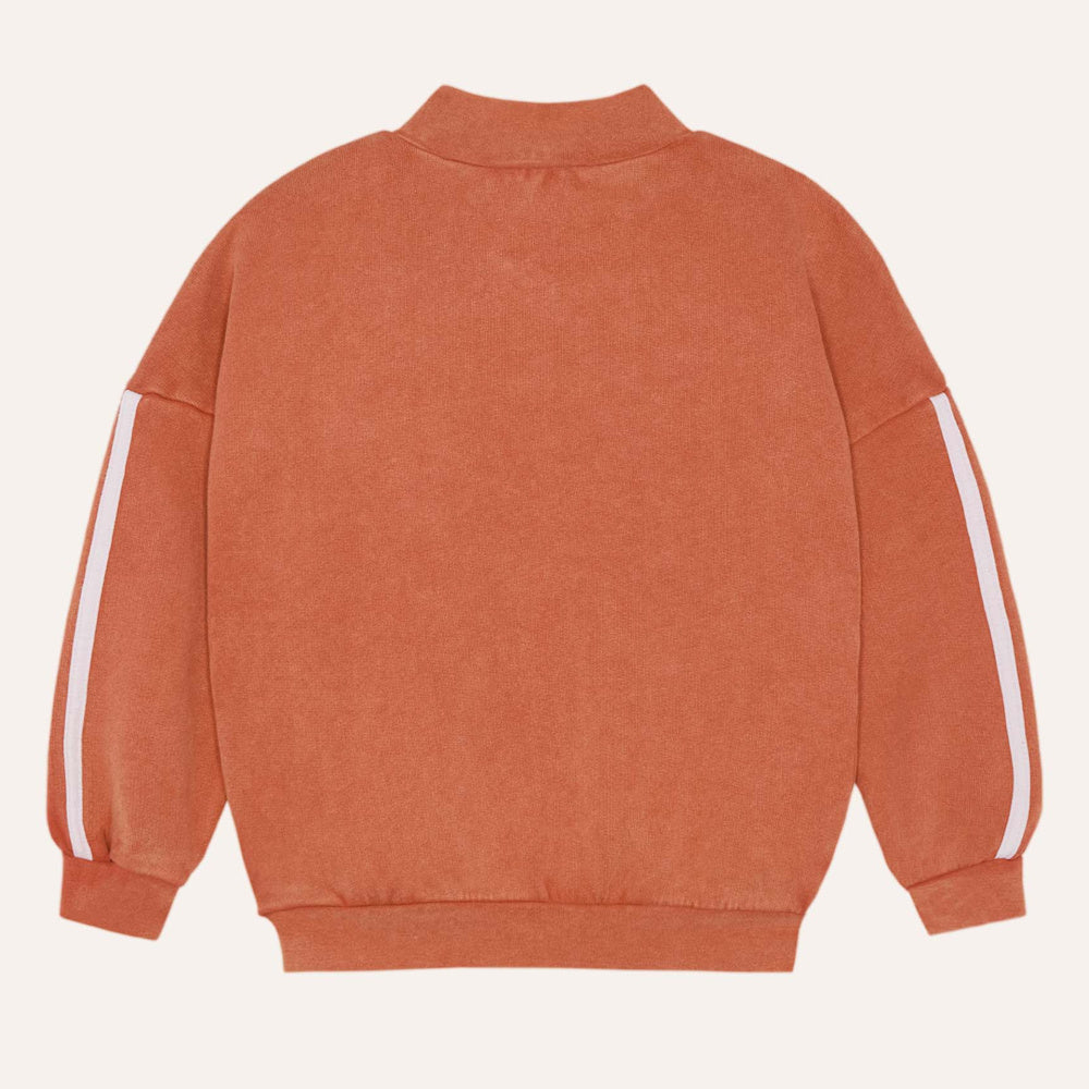 Sweat Zippé Rouge Délavé