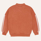 Sweat Zippé Rouge Délavé