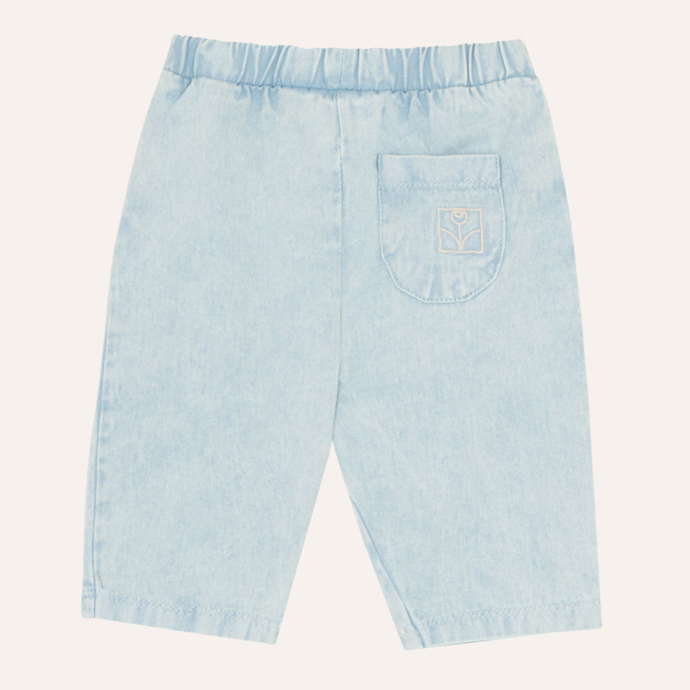 Pantalon Bébé en Denim Bleu Clair