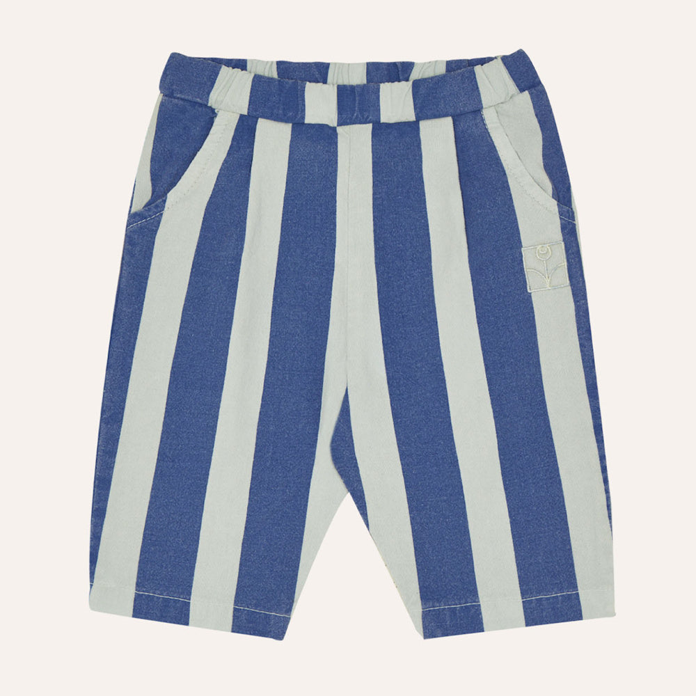 Pantalon Bébé Délavé à Rayures Bleues