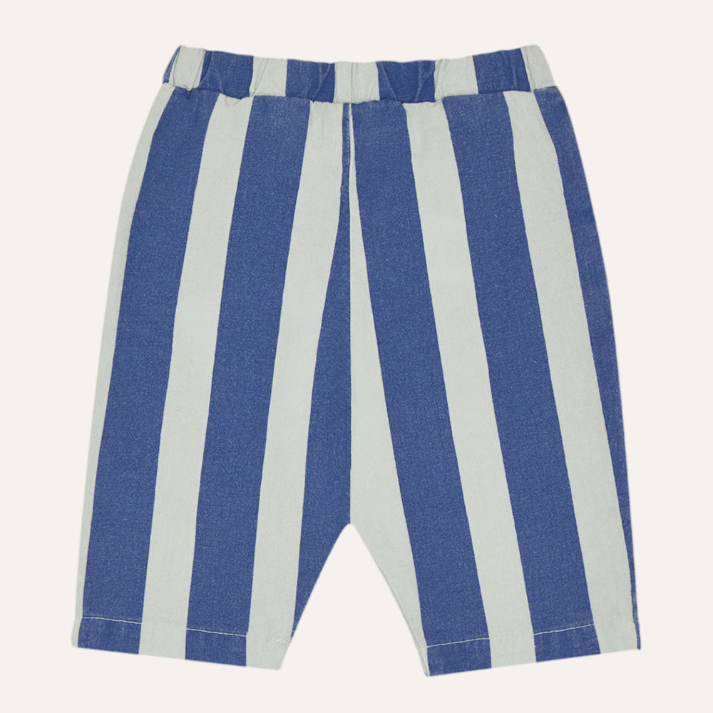 Pantalon Bébé Délavé à Rayures Bleues