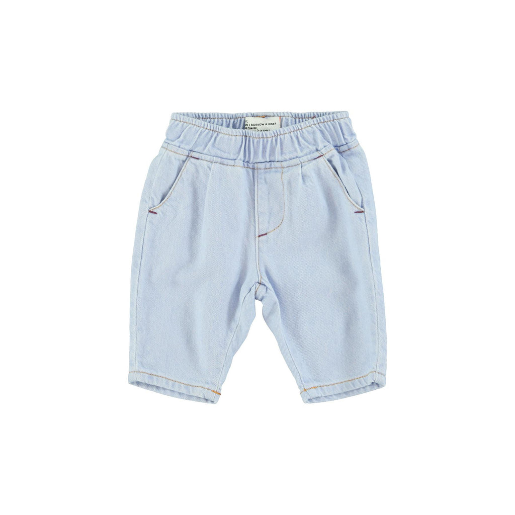 Unisex baby jeans in light blue denim