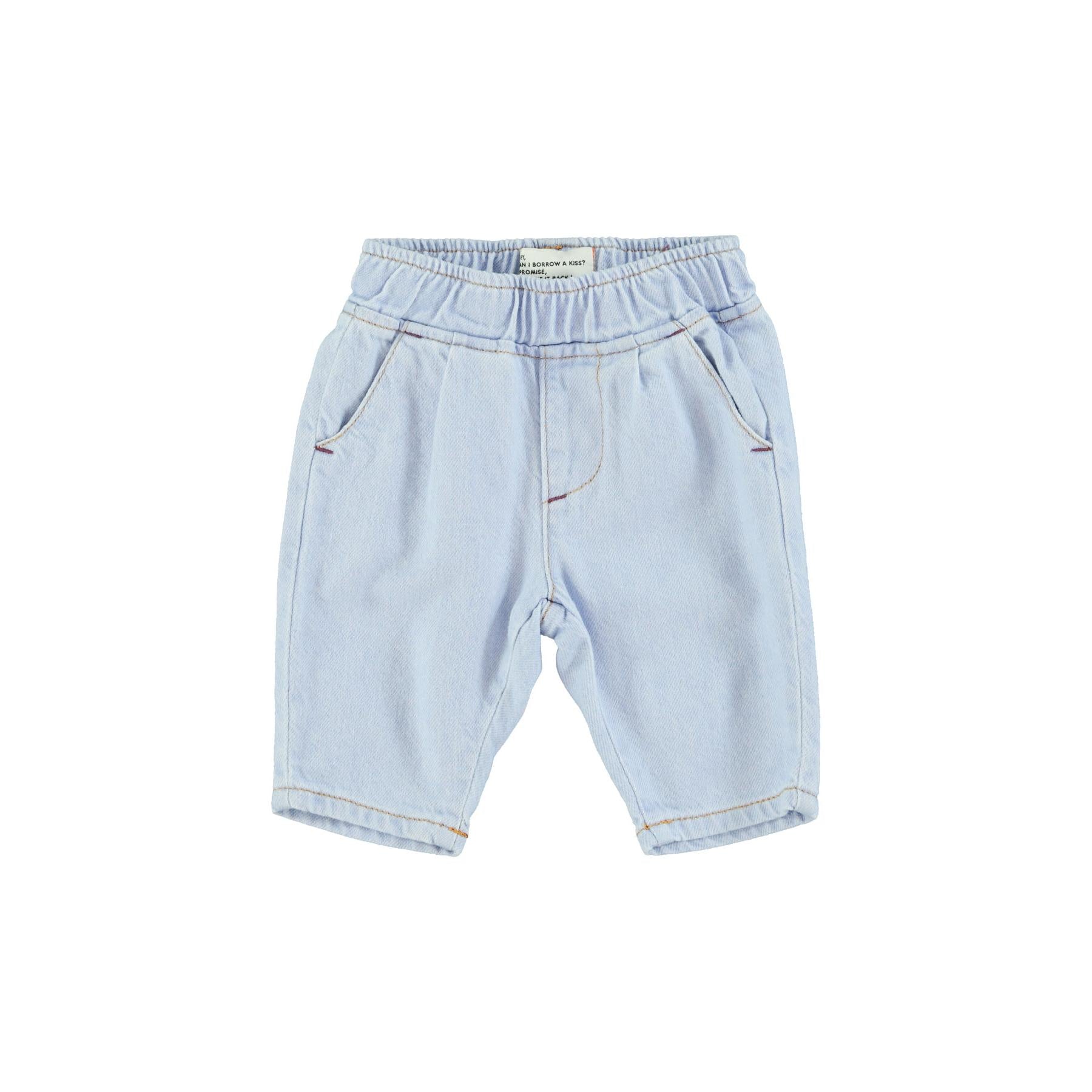 Unisex baby jeans in light blue denim