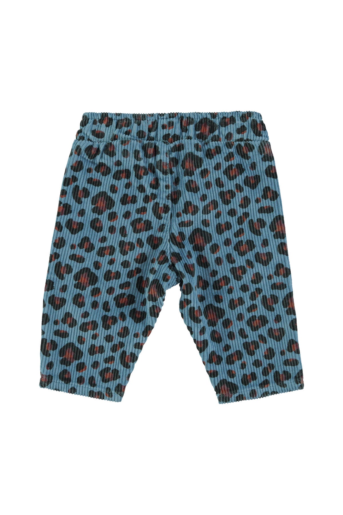 Blue to animal print unisex pants