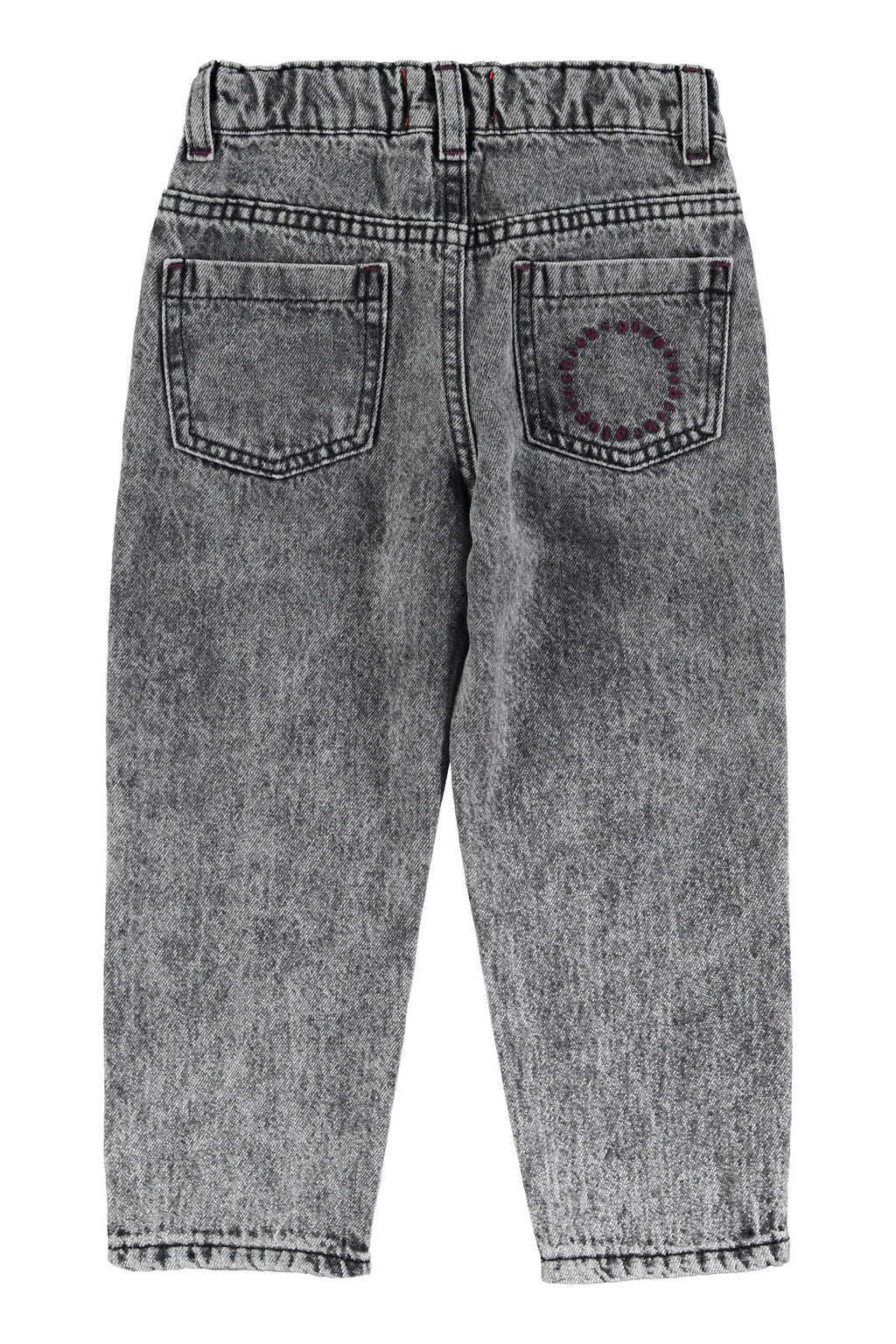 Jean unisexe en denim noir délavé