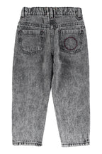 Jean unisexe en denim noir délavé