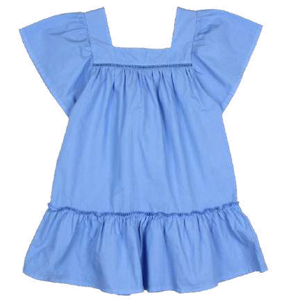 Ocean Blue Poplin Dress