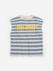 T-shirt Sans Manches Rayé Moderne à Imprimé “BOBO CHOSES”