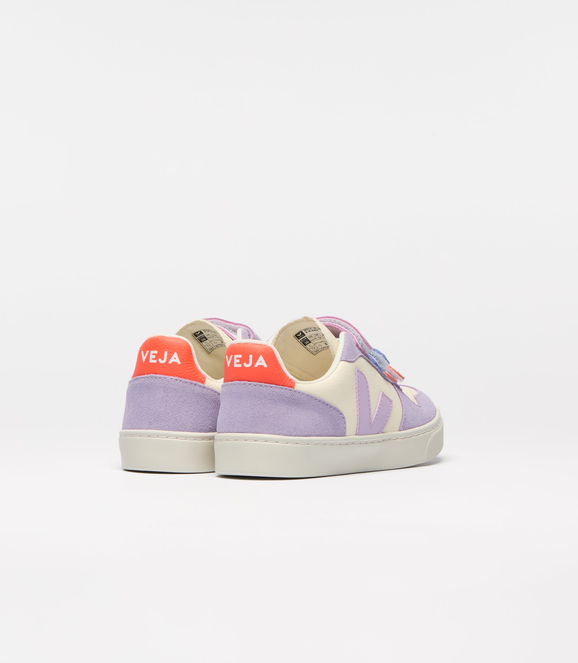 Sneakes Veja Small V-10 Leather-Cashew/Multi-Ochid