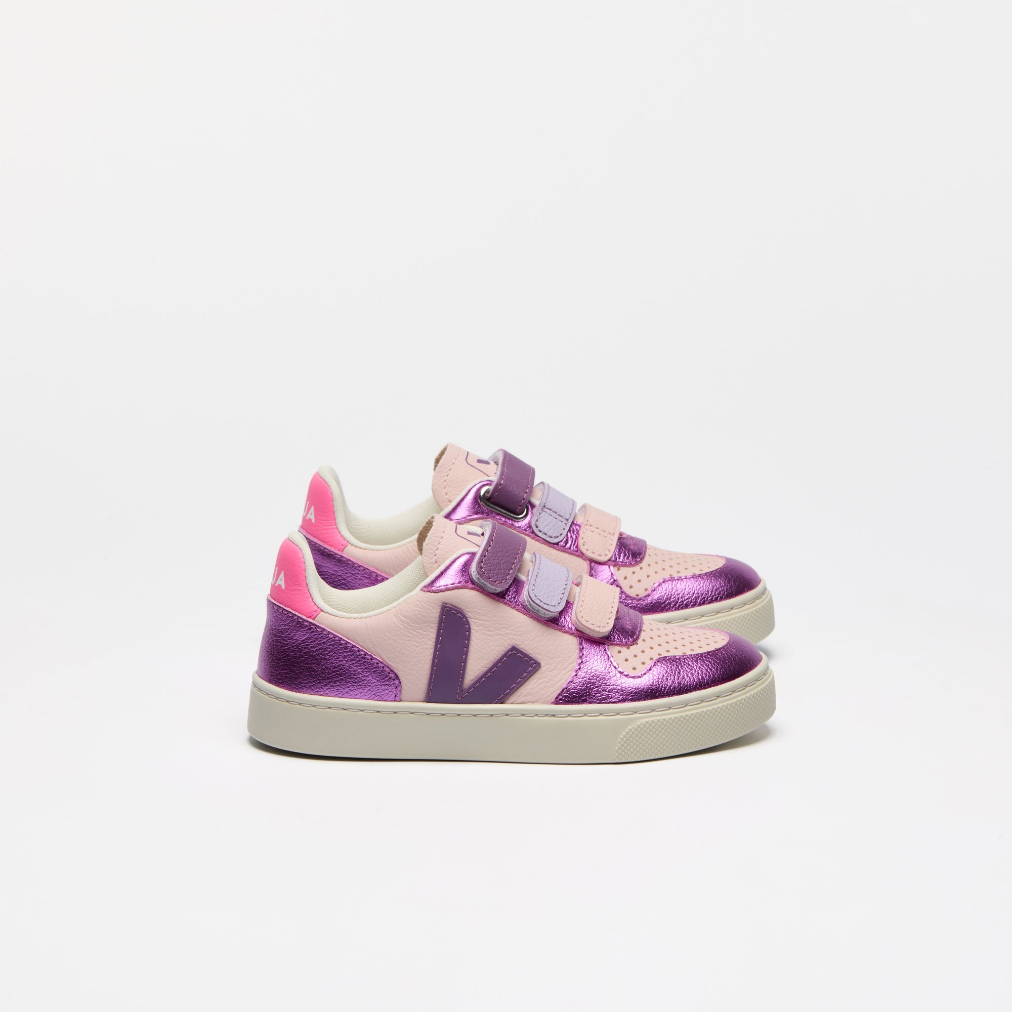 V-10 Multico Petale white scratch sneakers 