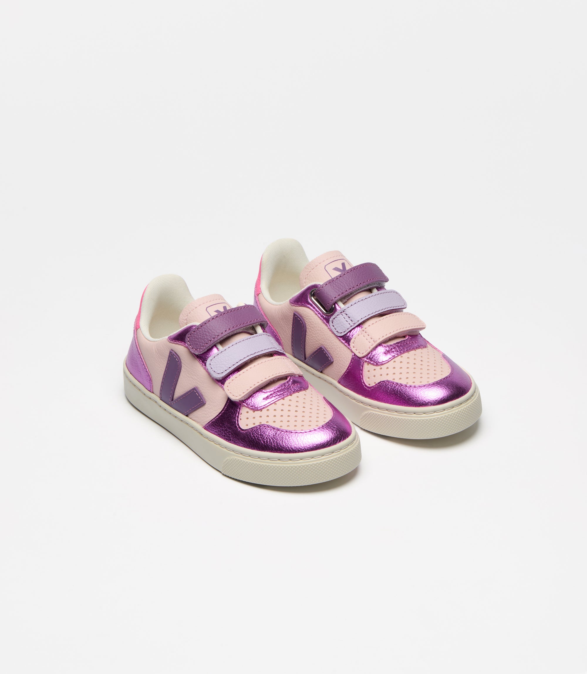 V-10 Multico Petale white scratch sneakers 