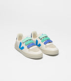 Veja Small V-10 Leather Sneakers – White/Egee