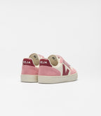 Baskets Veja SMALL V-10 LEATHER PURE MARSALA MARY
