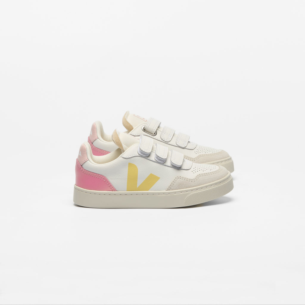 Veja Small V-90 OT Extra-White Aurora Glimmer Sneakers