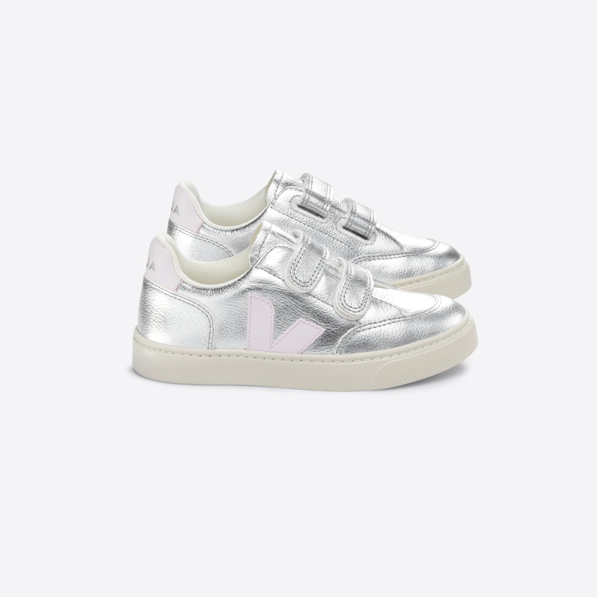 Baskets enfant Baskets scratchs V-12 CHROMEFREE LEATHER SILVER LASSI Veja 