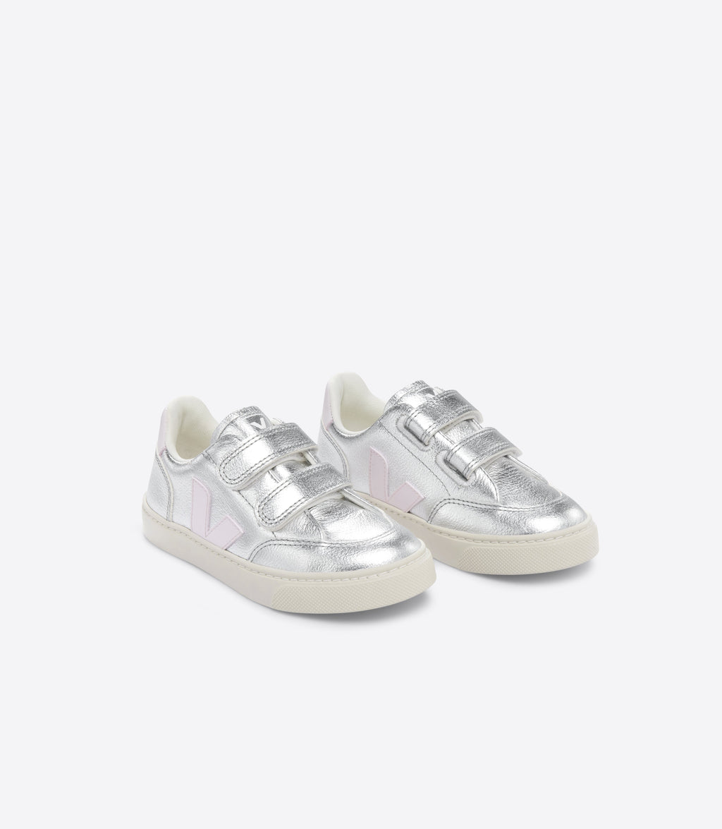 Baskets enfant Baskets scratchs V-12 CHROMEFREE LEATHER SILVER LASSI Veja 