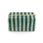 Trousse de toilette Vic rayures vert & bleu