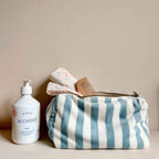 Vic Wash Bag – Light pink Stripes terry