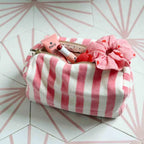 Vic Wash Bag – Light pink Stripes terry