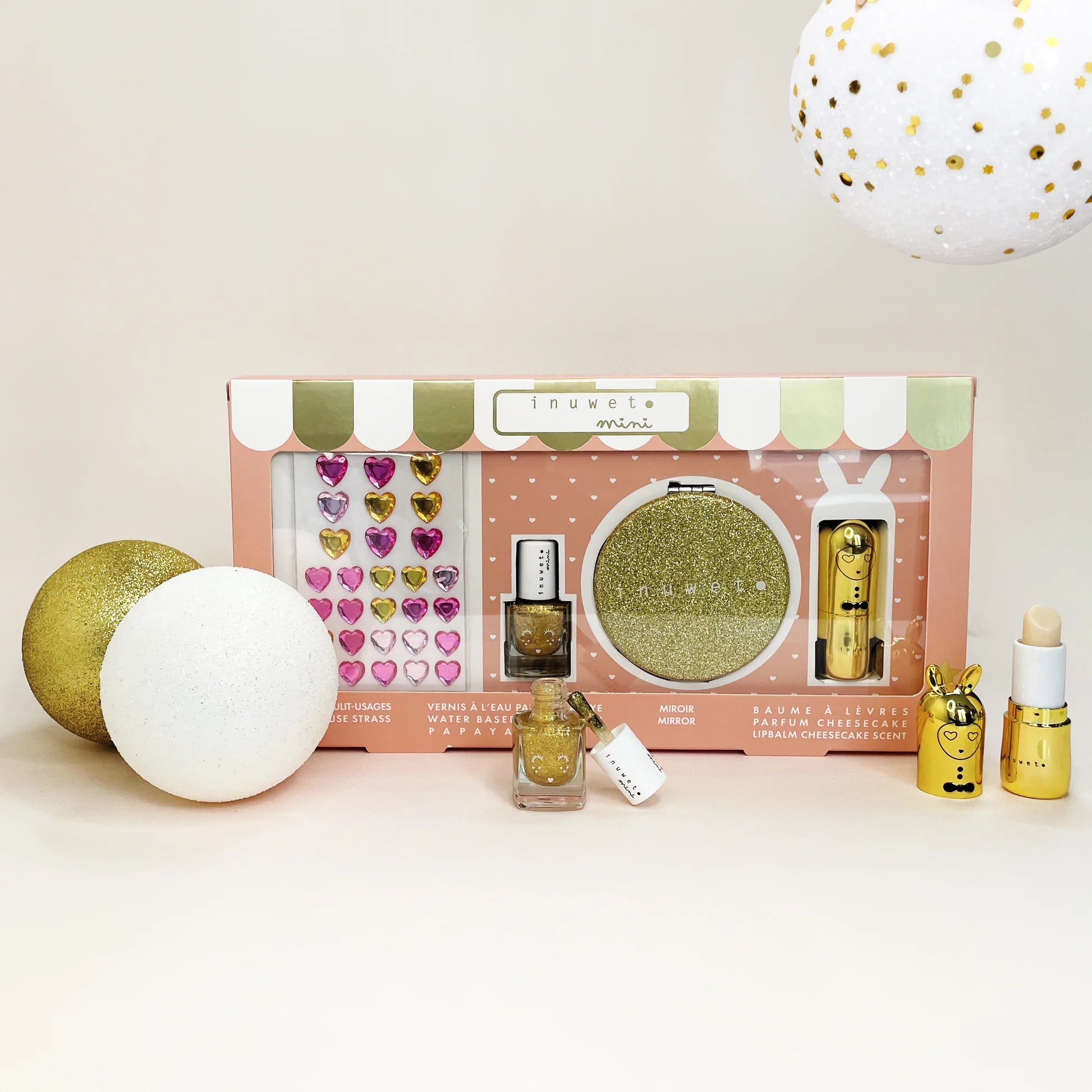 Coffret Glitter doré - Cheesecake et Papaye
