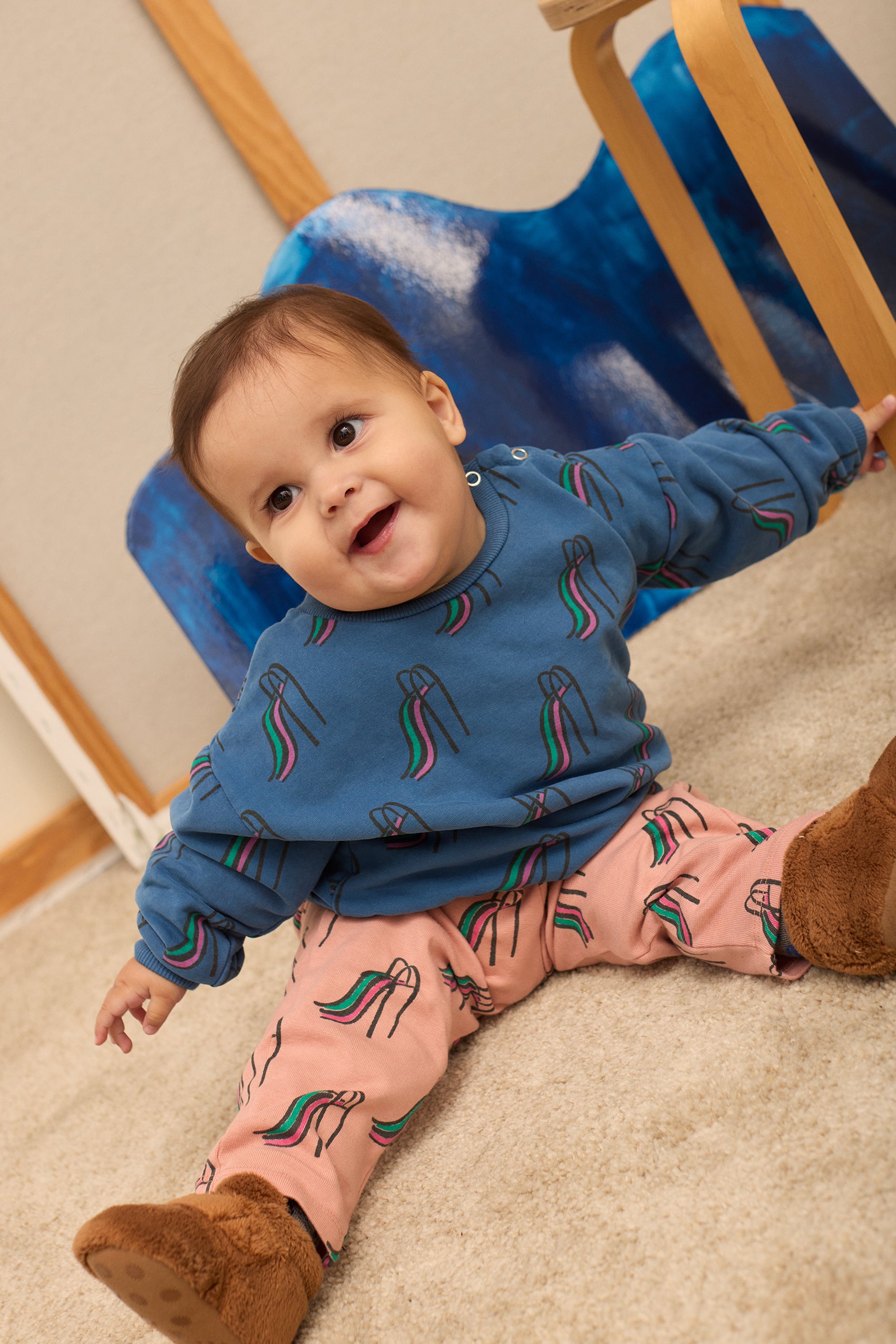 Baby Leggings Slides All Over Pink