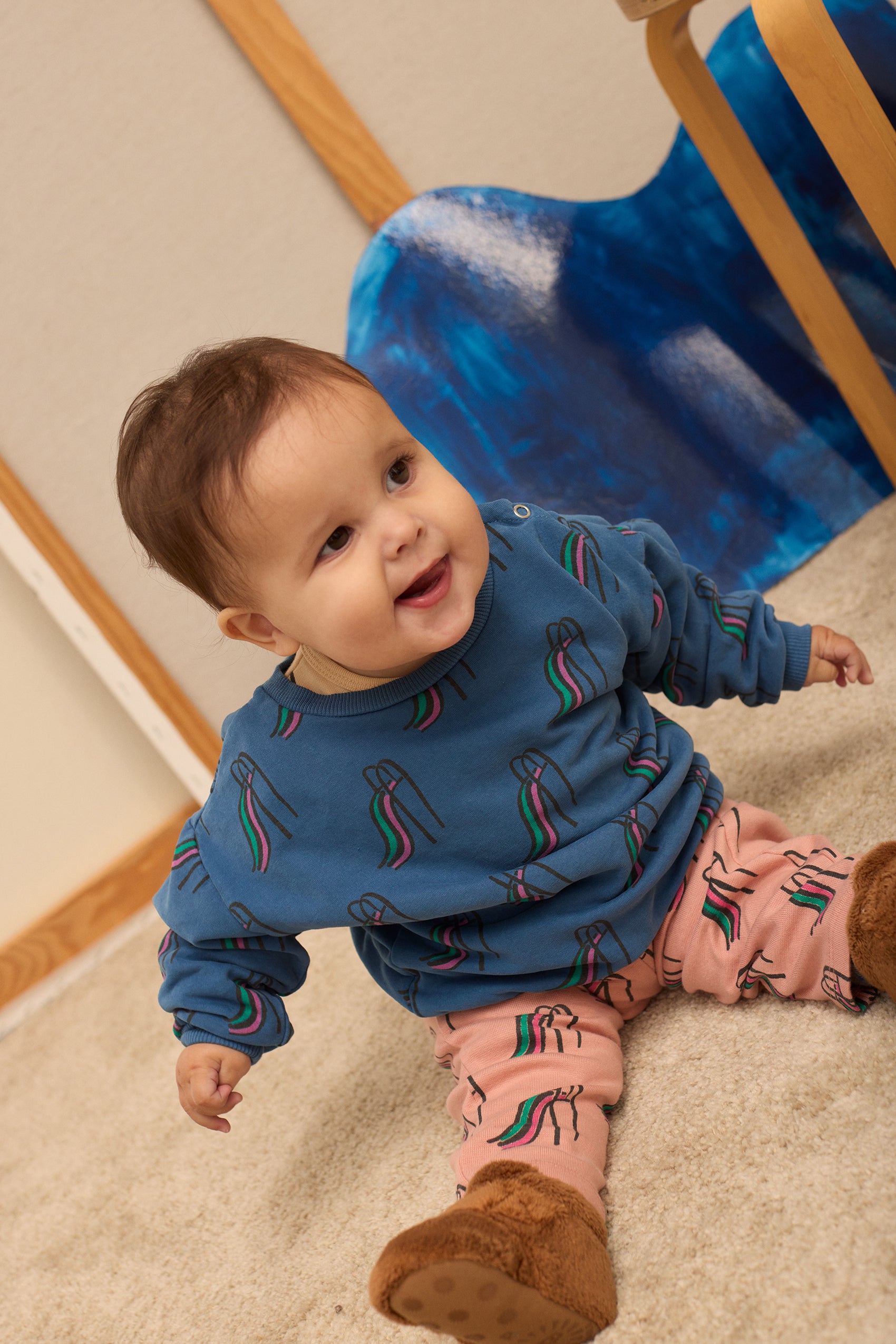 Baby Leggings Slides All Over Pink
