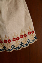 Embroidered Natural Cotton Shorts & Top Set