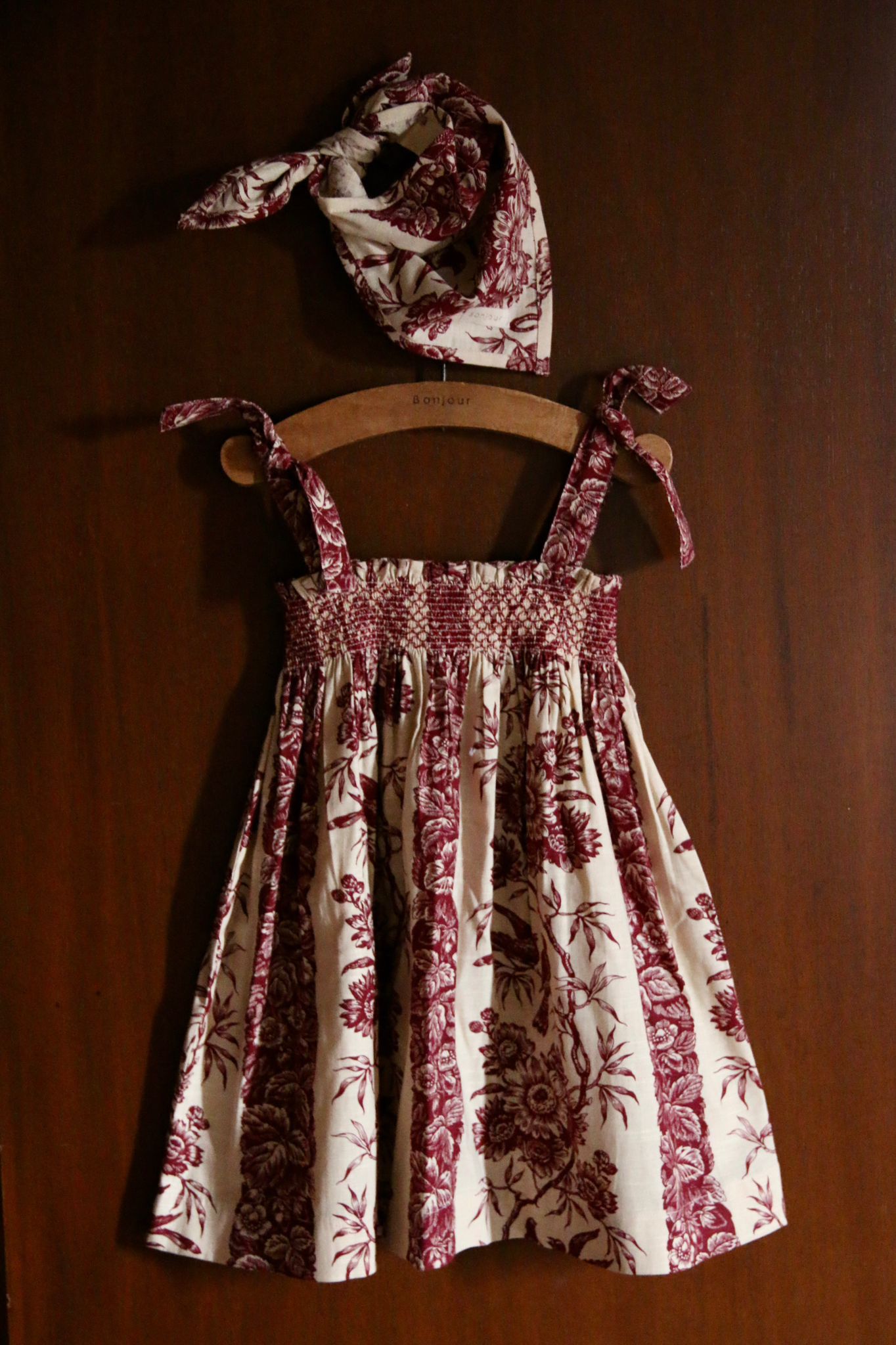 Robe Bird Print avec foulard