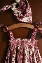Robe Bird Print avec foulard