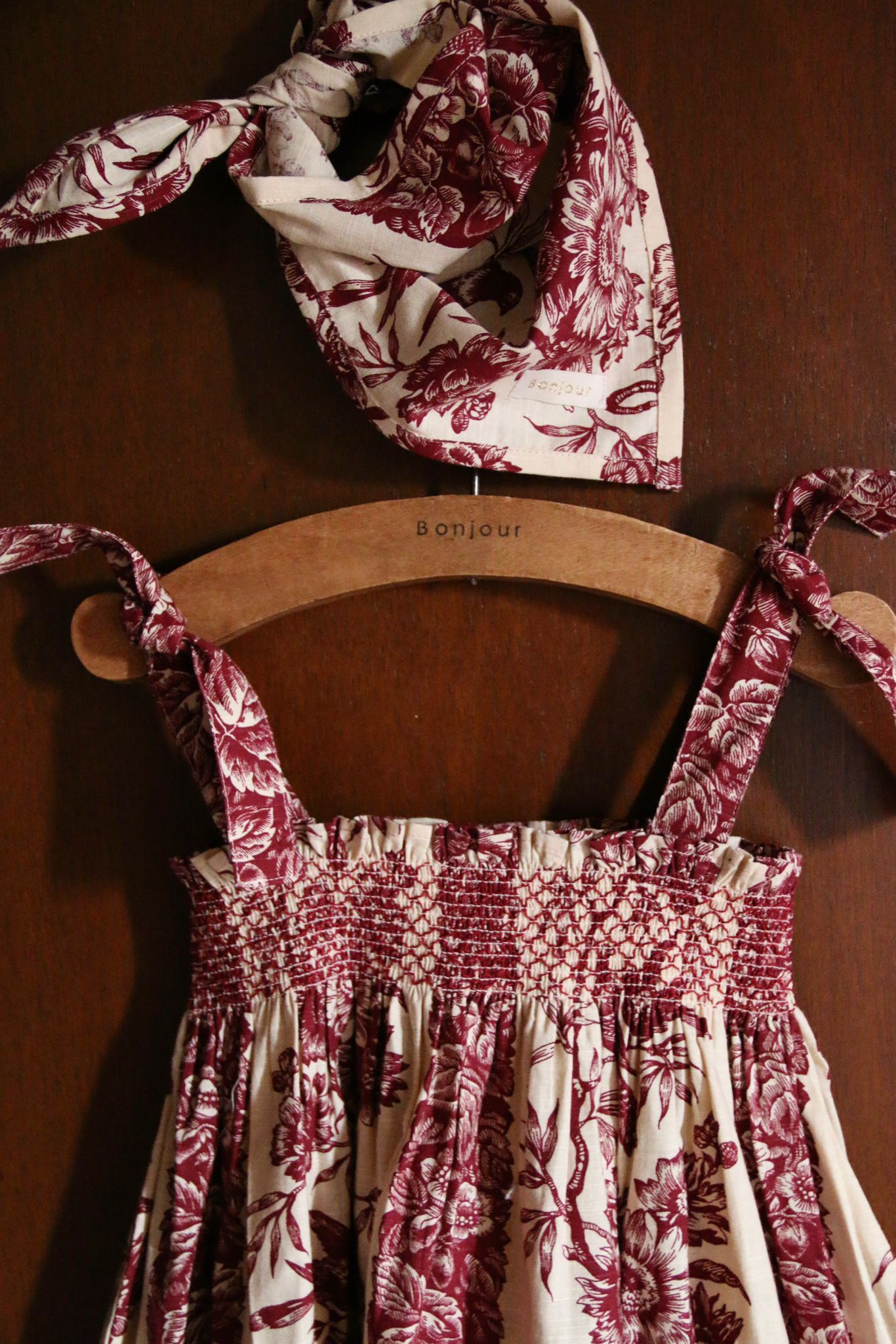 Robe Bird Print avec foulard