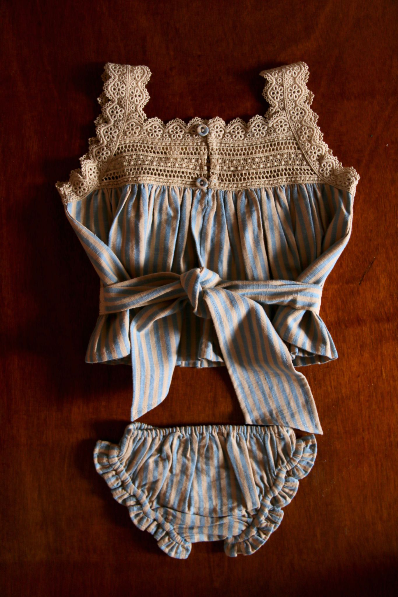 Set Top & Panty Chevron Transat Stripes